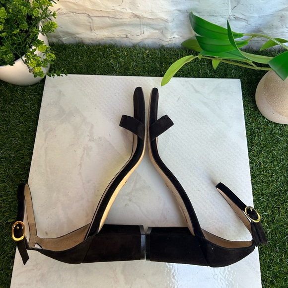 Stuart Weitzman Nearlynude Ankle strap suede leather sandals size 8B - Picture 15 of 16